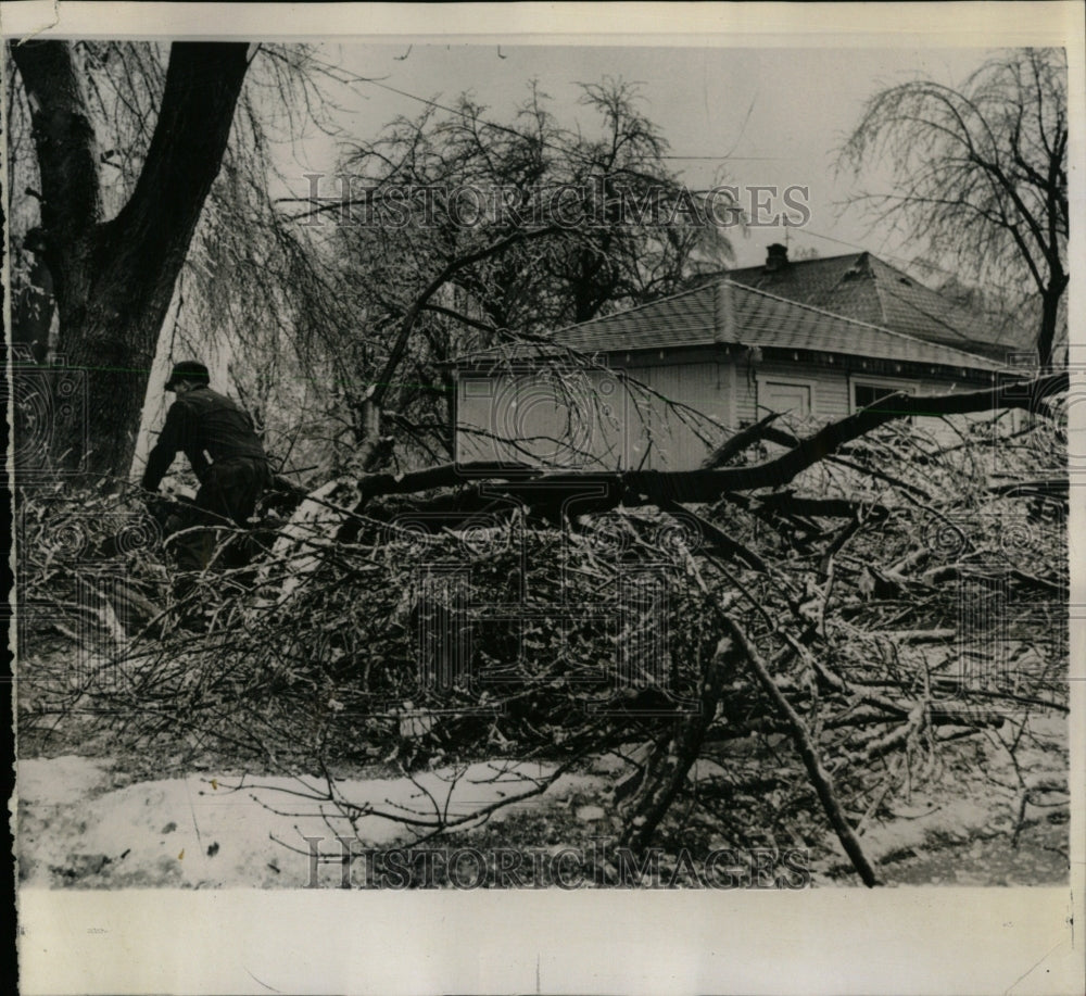 1965 Press Photo Deerfield Ice Damage - RRW64427 - Historic Images