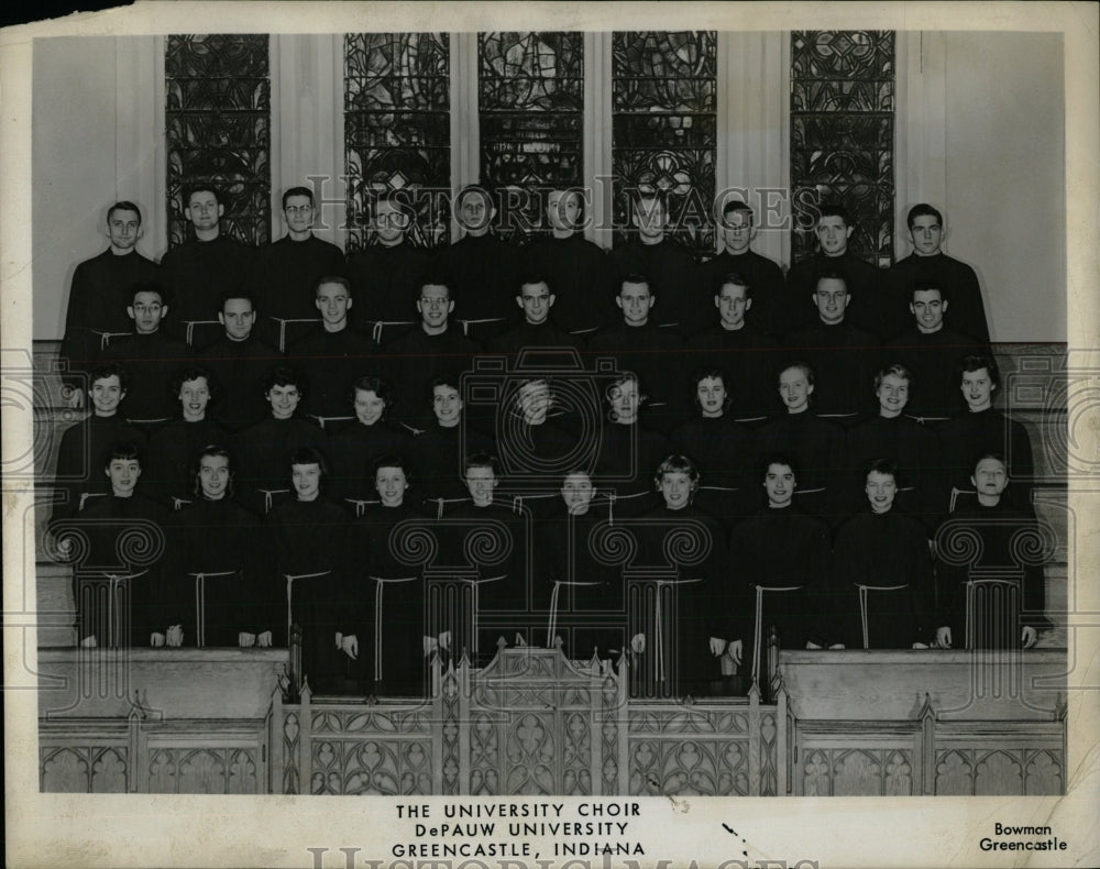 1956 Press Photo DePauw Univeristy Choir - RRW65221 - Historic Images