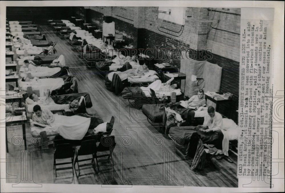 1957 Press Photo Naval Armory Georgia Tech Atlanta Sick - RRW65369 - Historic Images