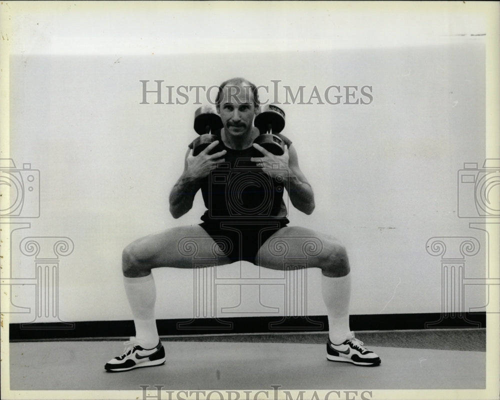 1985 Press Photo John Dolby Being Business exercise - RRW66123 - Historic Images