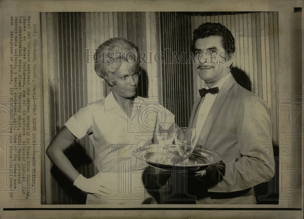 1970 Press Photo Miller Hotel Del Coronado Jasen Castor - RRW66261 - Historic Images