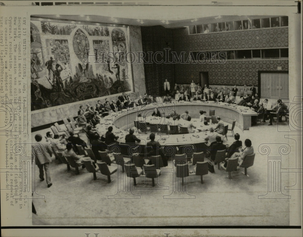 1974 Press Photo United Nations Security Council Meet - RRW66299 - Historic Images