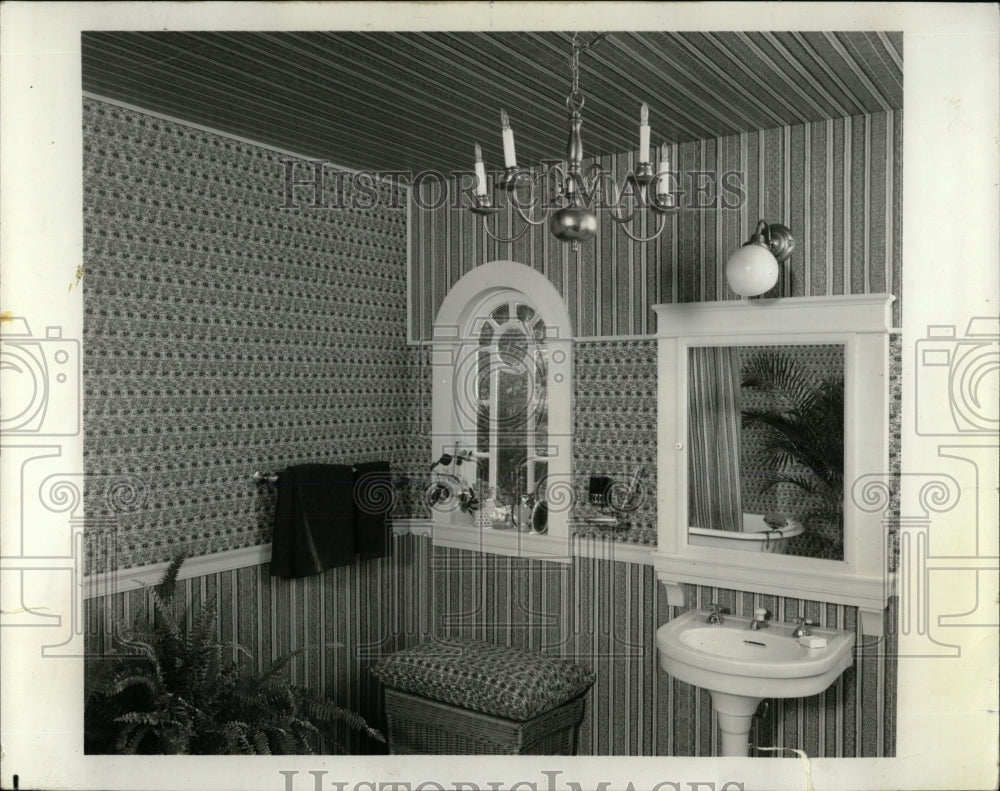 1978 Press Photo Wallpapers Bathroom Decoration - RRW66371 - Historic Images