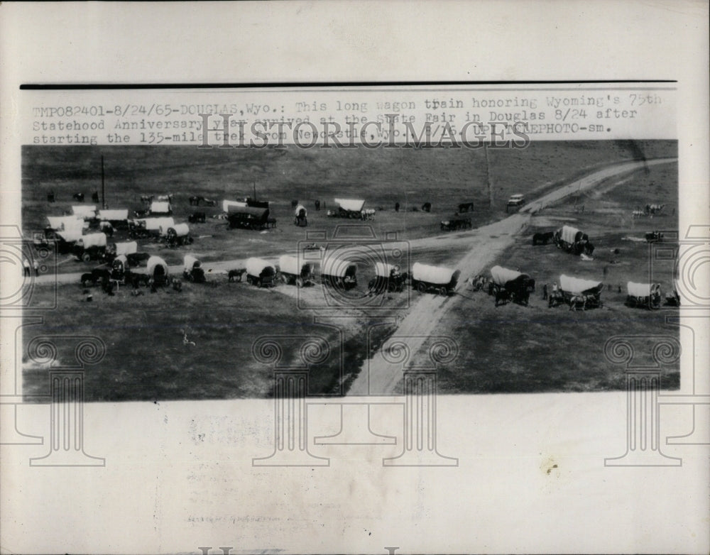 1965 Press Photo Horse Wagon Train Wyoming State Fair - RRW66491 - Historic Images