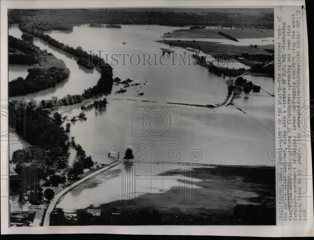 1958 Press Photo Walsh River Vanished Floodwaters - RRW66531 - Historic Images