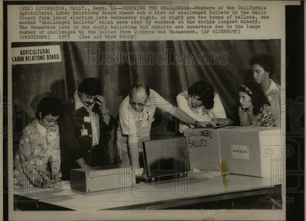 1975 Press Photo Members California Agricultural Labor - RRW66733 - Historic Images