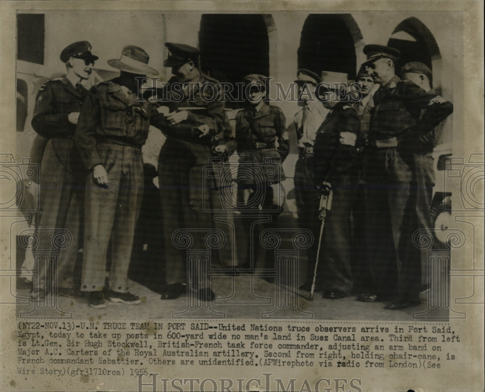 1956 Press Photo United Nation Army Truce Observers - RRW66845 - Historic Images