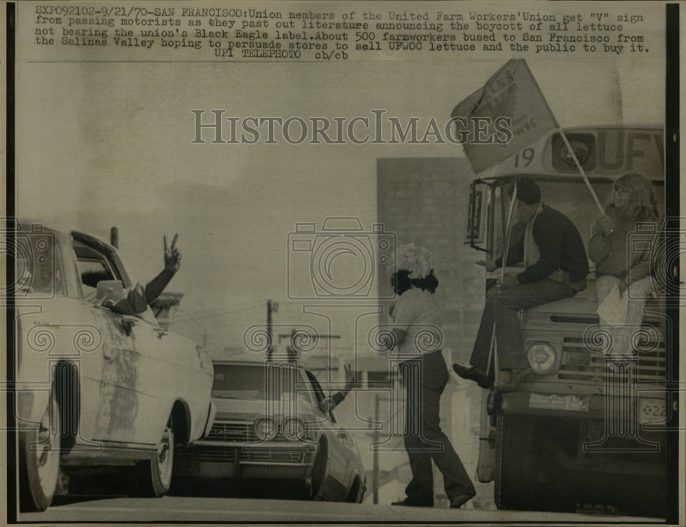 1970 Press Photo United Farm Workers Union Members - RRW67065 - Historic Images