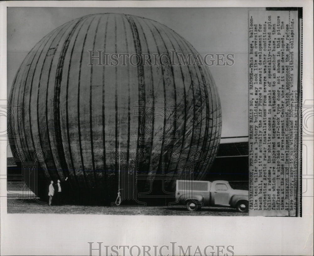 1957 Press Photo RADOME AIR FORCE&#39;S DEVELOPMENT - RRW67177 - Historic Images