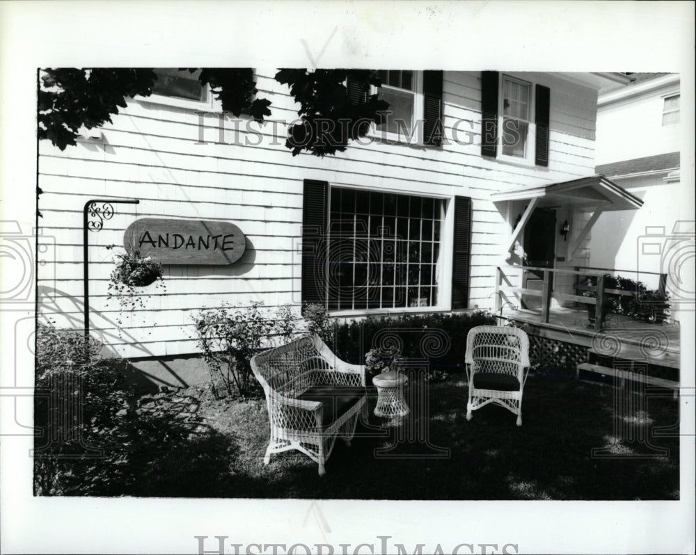 1989 Press Photo Petoskey Restaurant Andante Michigan - RRW68105 - Historic Images