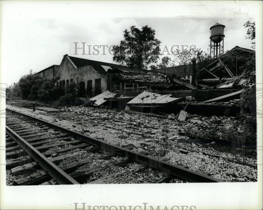 1986 Press Photo Michigan Monroe abandoned Mill site - RRW68137 - Historic Images