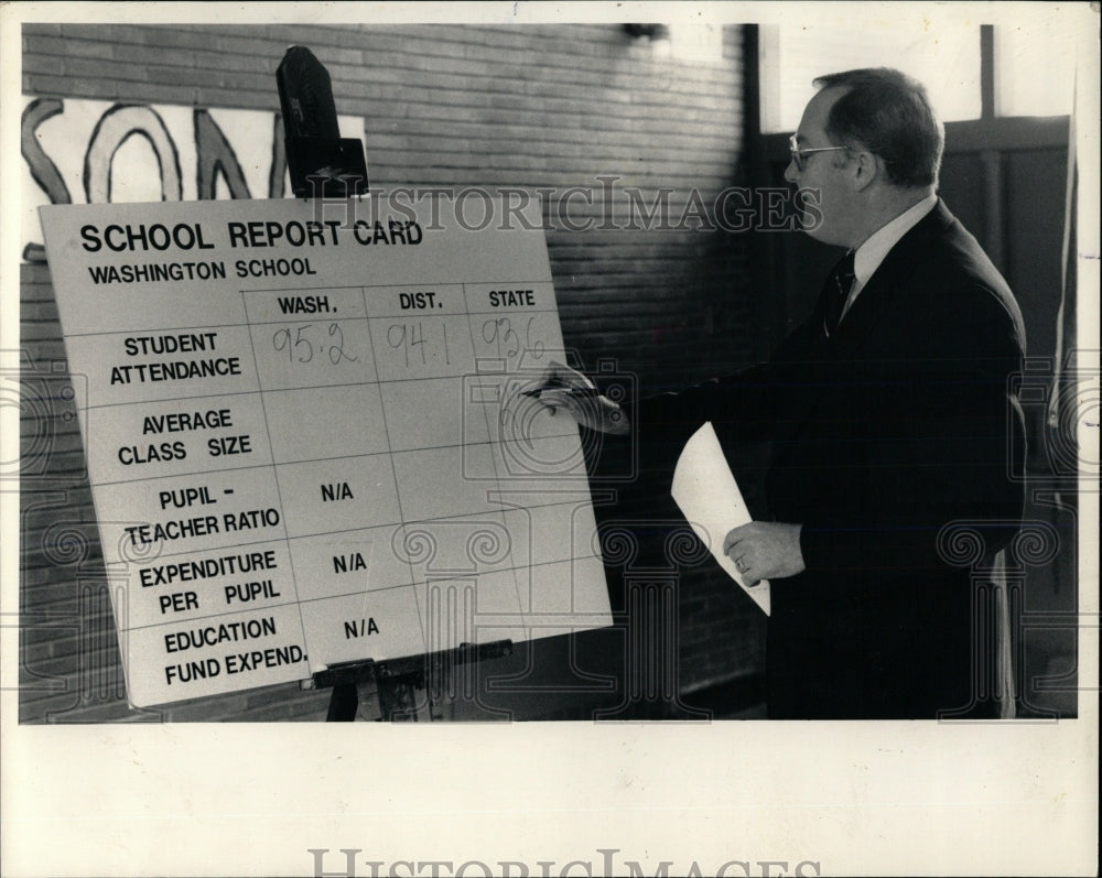 1986 Press Photo Governor Thompson Washington School - RRW68245 - Historic Images