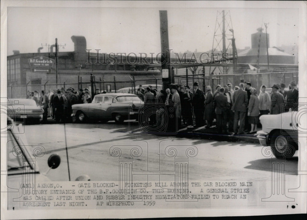 1959 Press Photo General Strike B.F. Goodrich Factory - RRW68821 - Historic Images