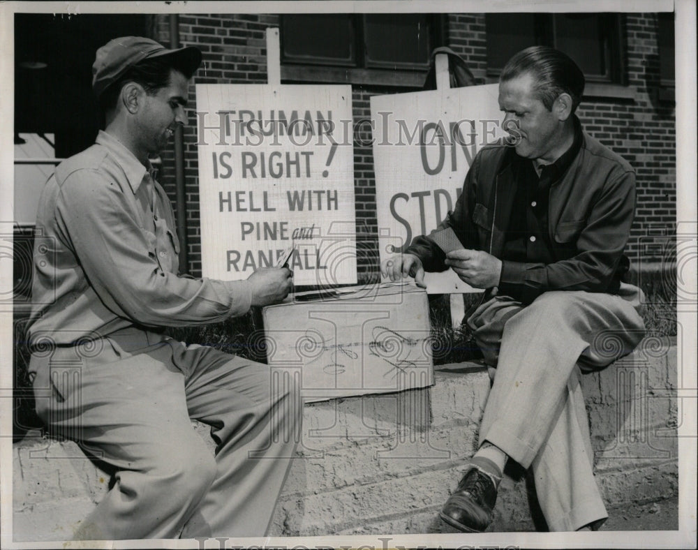 1952 Press Photo Inland Steel Plant Workers Strike - RRW68827 - Historic Images