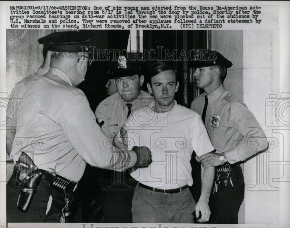 1966 Press Photo Young Men Ejected House American Room - RRW69003 - Historic Images