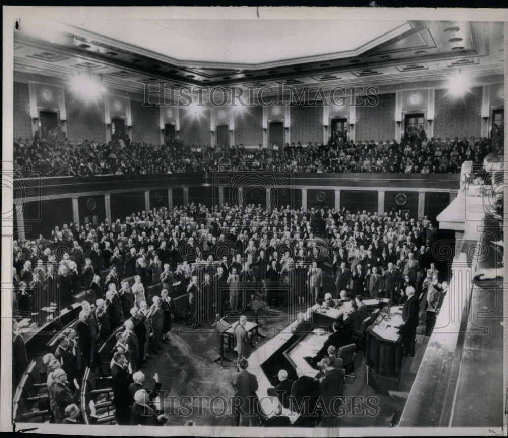 1951 Press Photo Sam Rayburn Oath Office 82nd Congress - RRW69129 - Historic Images