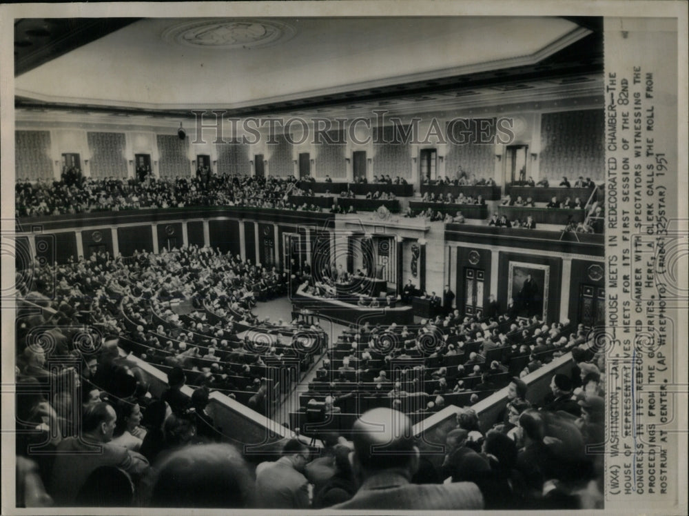 1951 Press Photo House Representatives Session Congress - RRW69149 - Historic Images