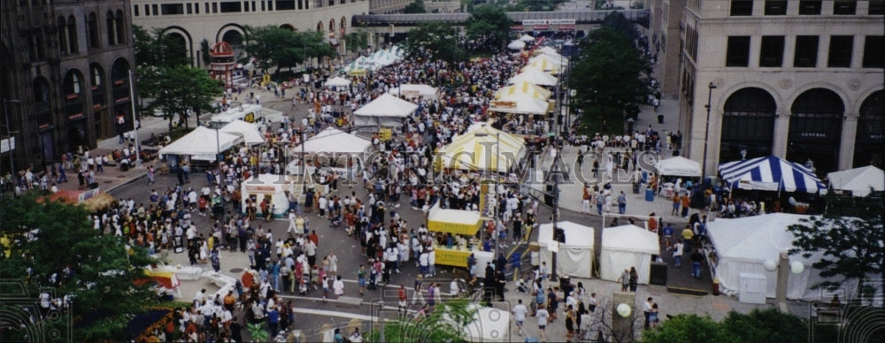 2001 Press Photo Comerica Michigan Taste Fest Detroit - RRW69173 - Historic Images