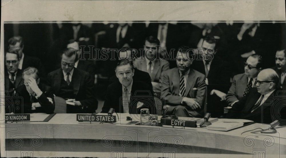 1956 Press Photo Ambassodor Henry Cabot Lodge Dixon - RRW69181 - Historic Images