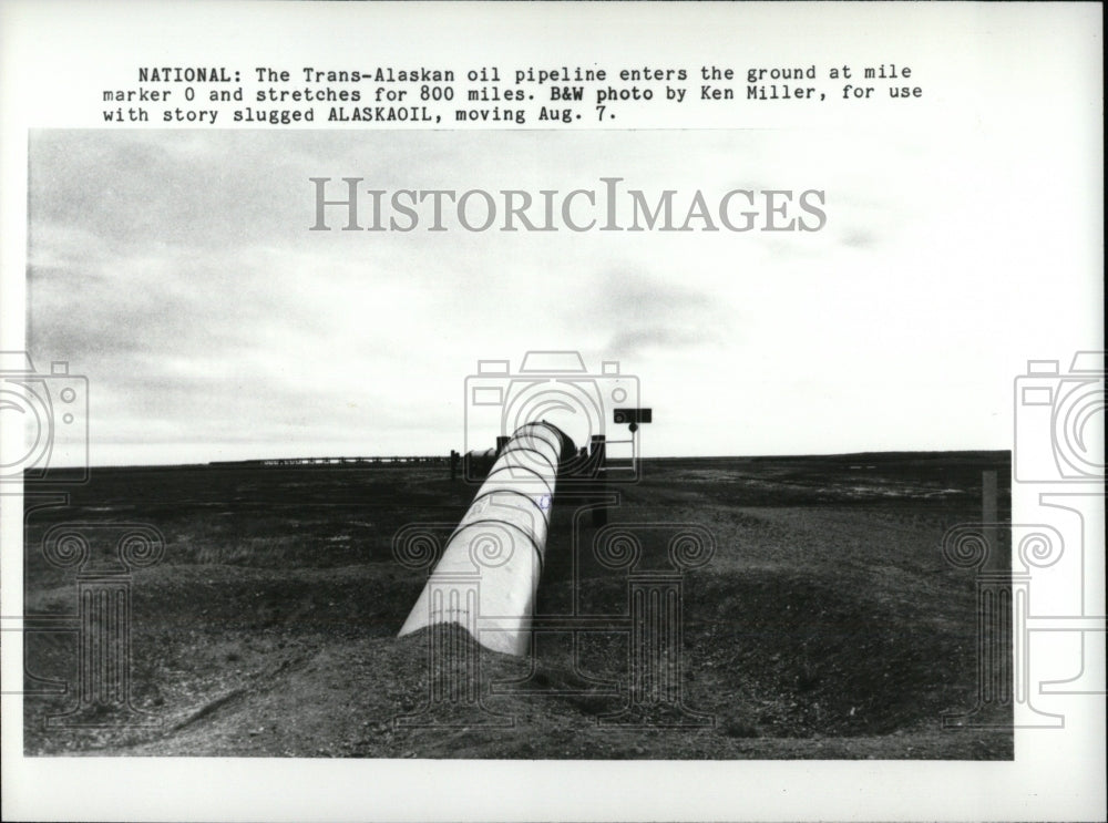 1992 Press Photo Oil Pipeline In Alaska - RRW69323 - Historic Images