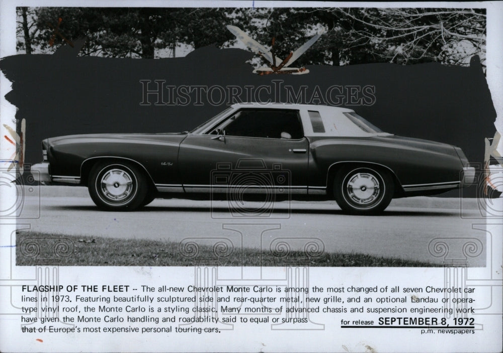 1972 Press Photo 1973 Chevrolet Monte Carlo - RRW69349 - Historic Images