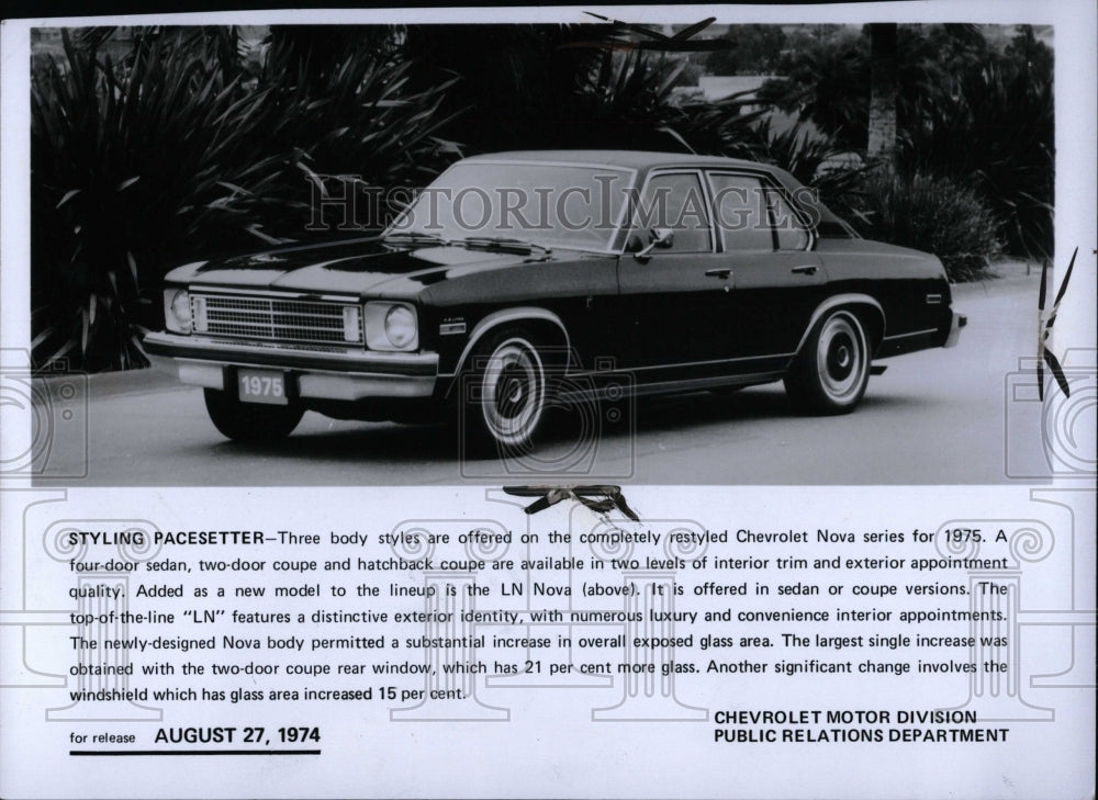 1974 Press Photo new Models Chevrolet Nova - RRW69353 - Historic Images