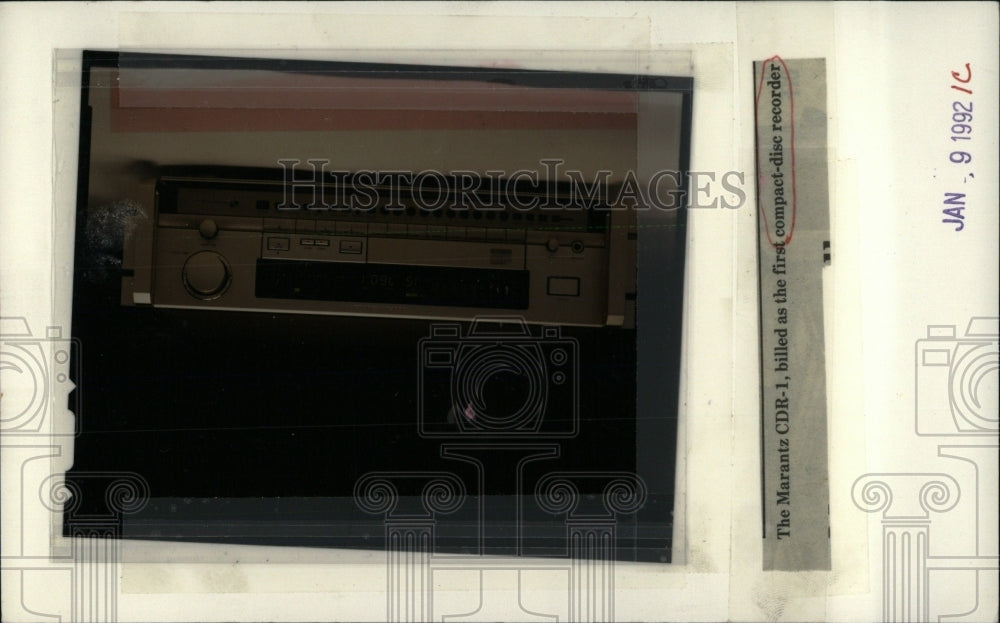 1992 Press Photo Marantz CDR-1 First CD Recorder - RRW69491 - Historic Images