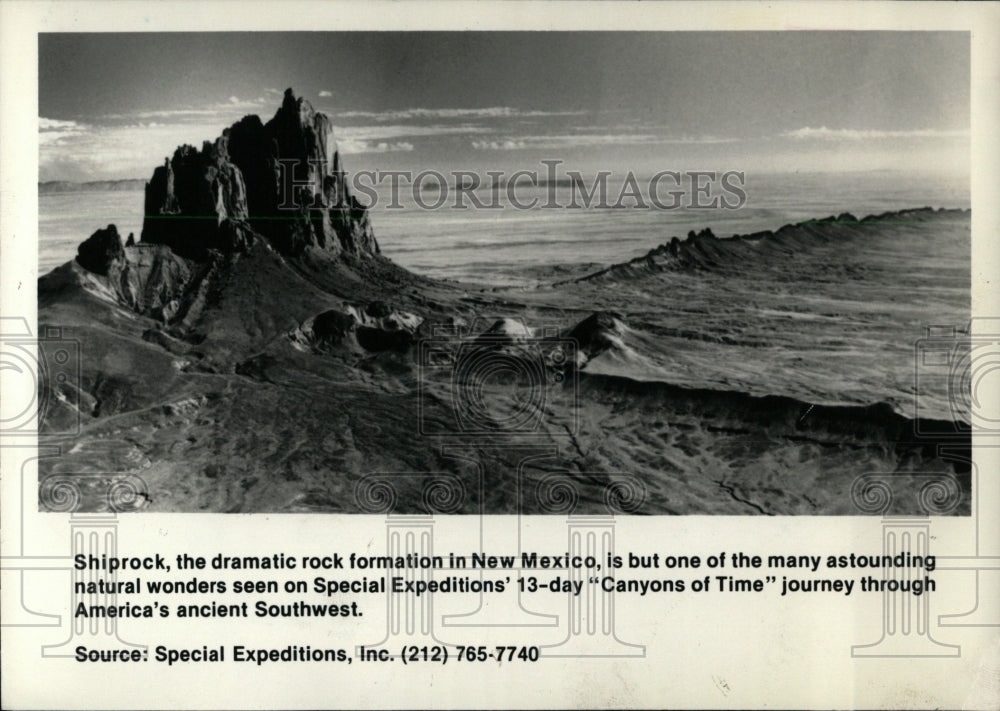 1988 Press Photo Shiprock Dramatic rock formation - RRW70221 - Historic Images