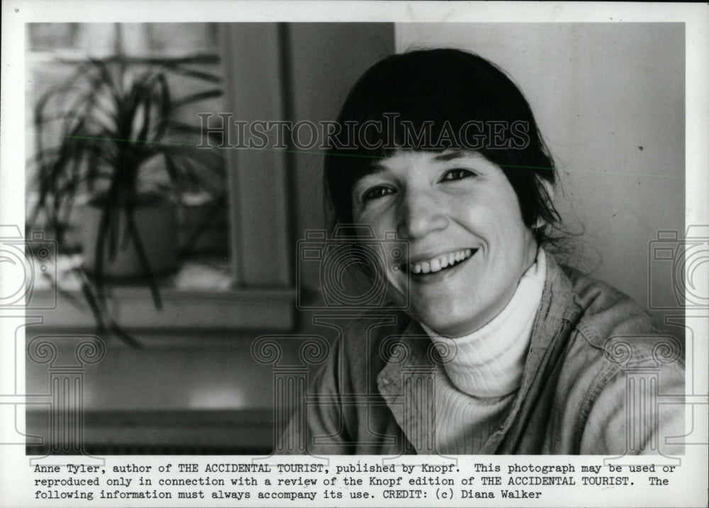 1985 Press Photo Anne Tyler Author Accidental Tourist - RRW70289 - Historic Images