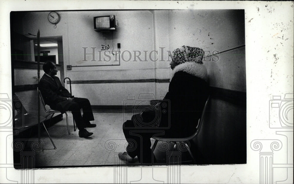 1980 Press Photo Detroit General Hospital Waiting Room - RRW70403 - Historic Images