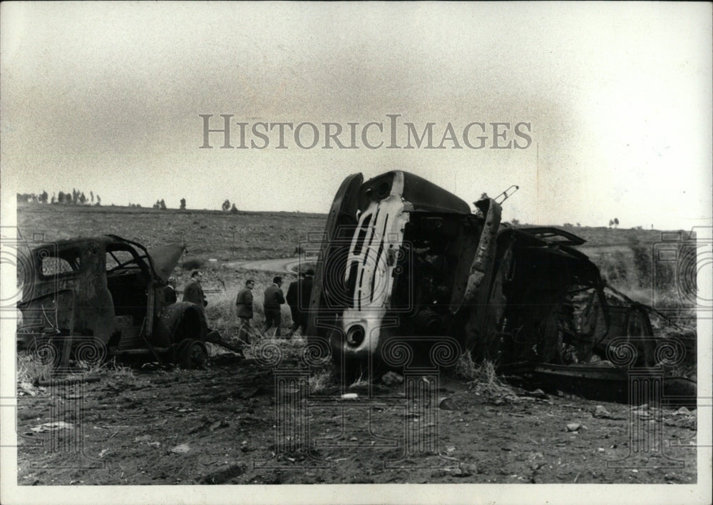 1968 Press Photo Remains Of Russian Vehicle After Bomb - RRW70413 - Historic Images