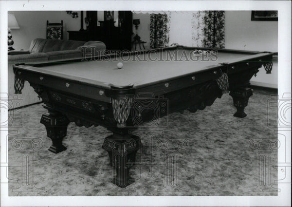 1993 Press Photo American Victorian billiards table - RRW70417 ...