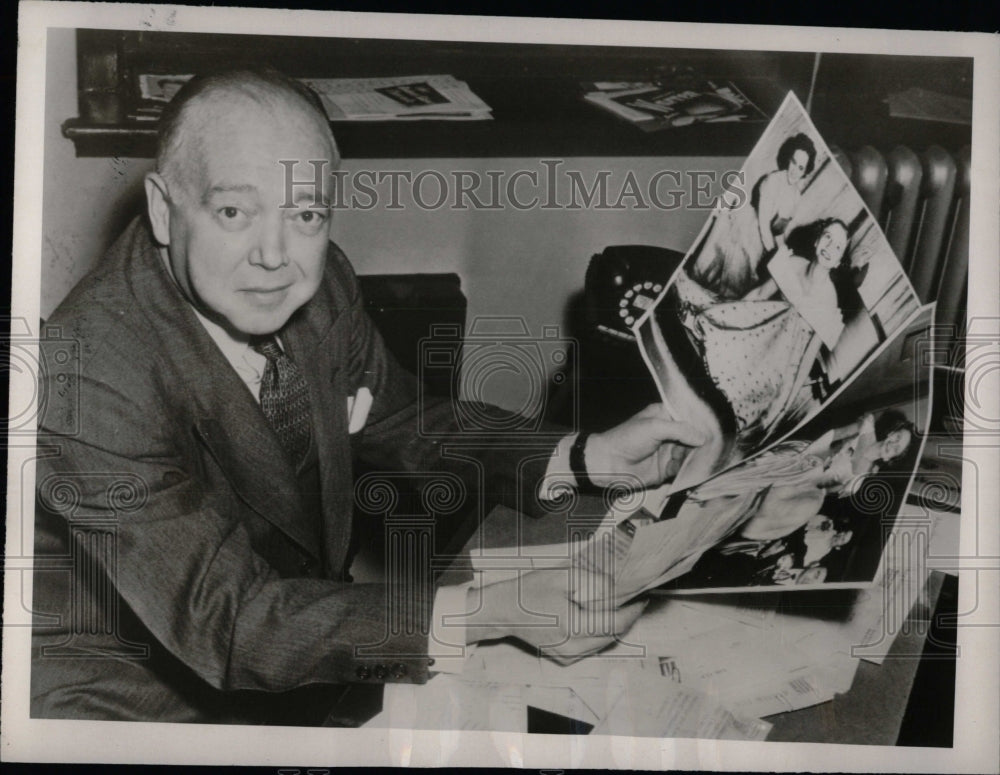 1949 Press Photo Concert Agent James A Davidson - RRW70651 - Historic Images