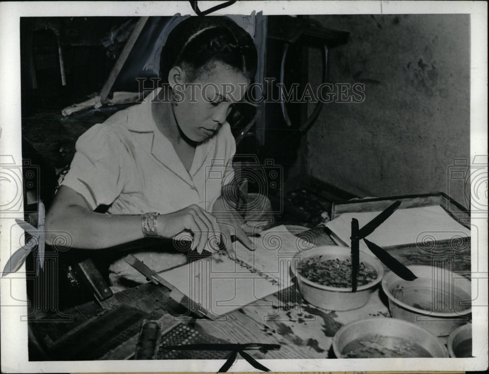 1942 Press Photo Mass Producing Four-Leaf Clovers - RRW70689 - Historic Images