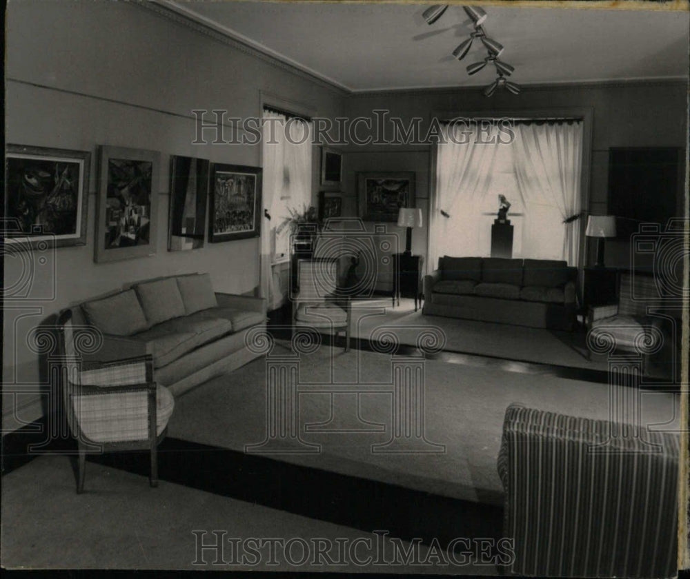 1953 Press Photo Living Room - RRW71013 - Historic Images