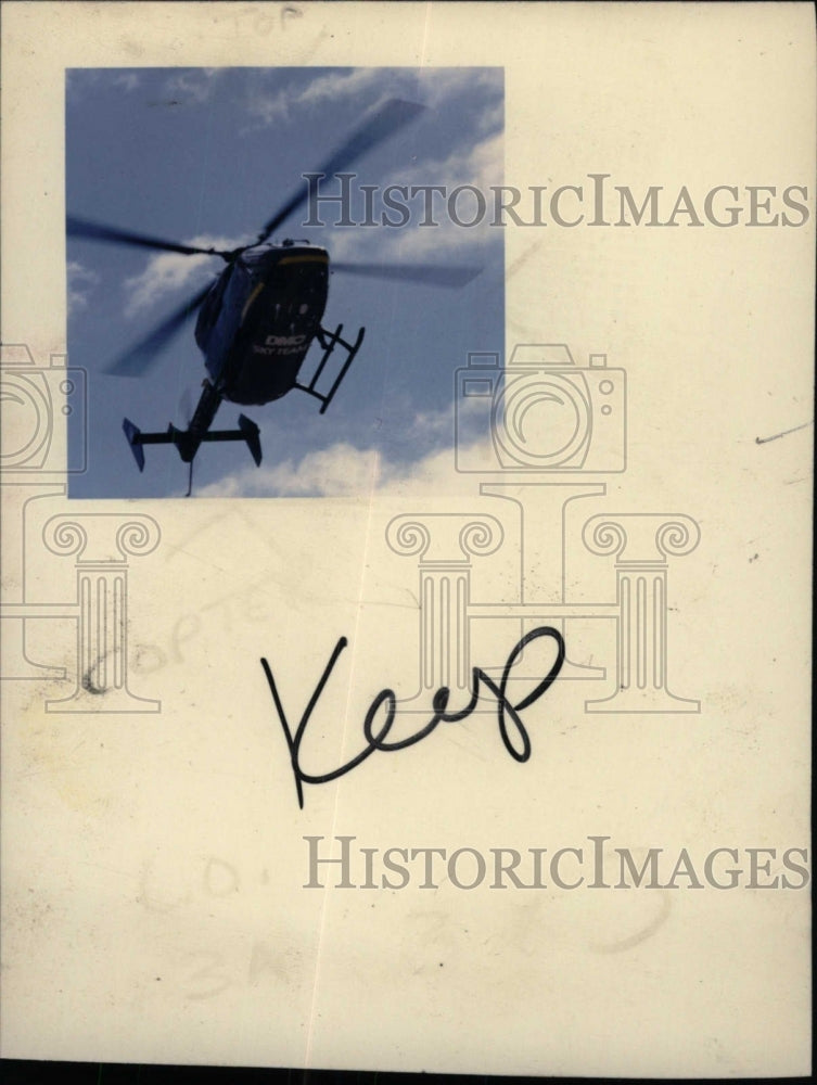 1986 Press Photo Detroit Hospital Helicopter - RRW71147 - Historic Images