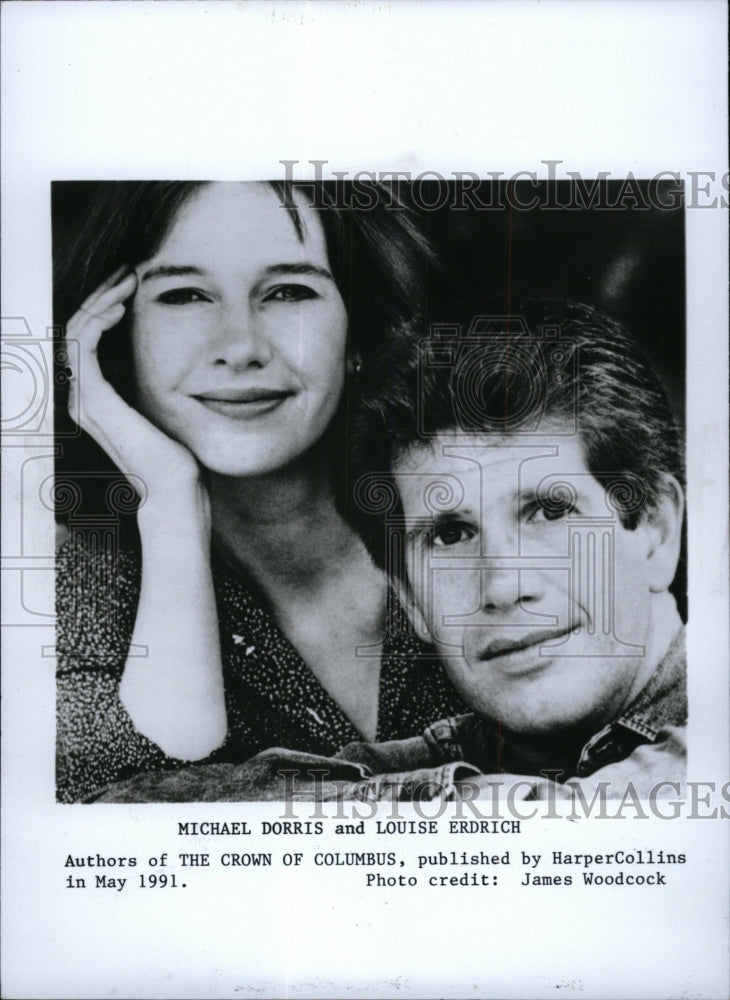 1991 Press Photo Authors Michael Dorris Louise Erdrich - RRW71405 - Historic Images