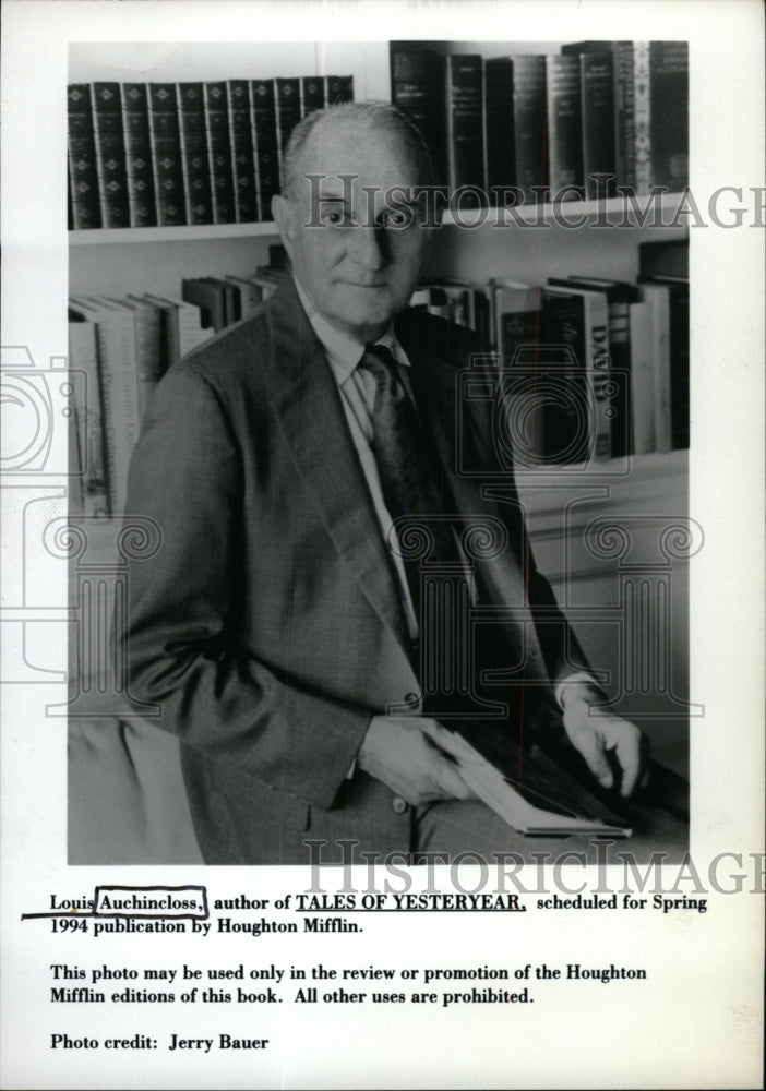 Press Photo Louis Auchincloss author Tales Yesteryear - RRW71481 - Historic Images