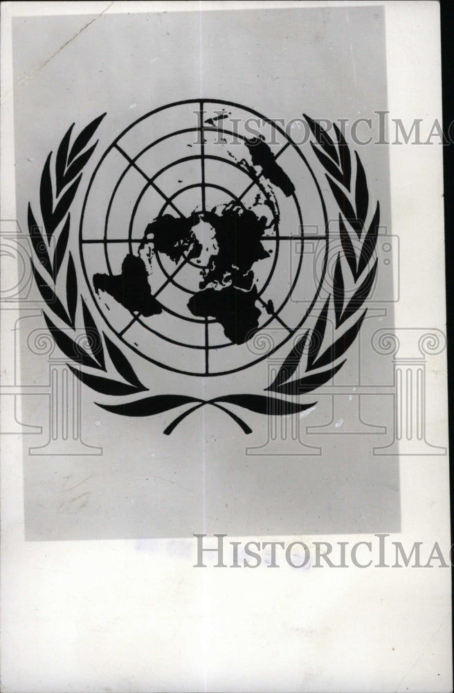 1962 Press Photo Emblem Of United Nations - RRW71585 - Historic Images