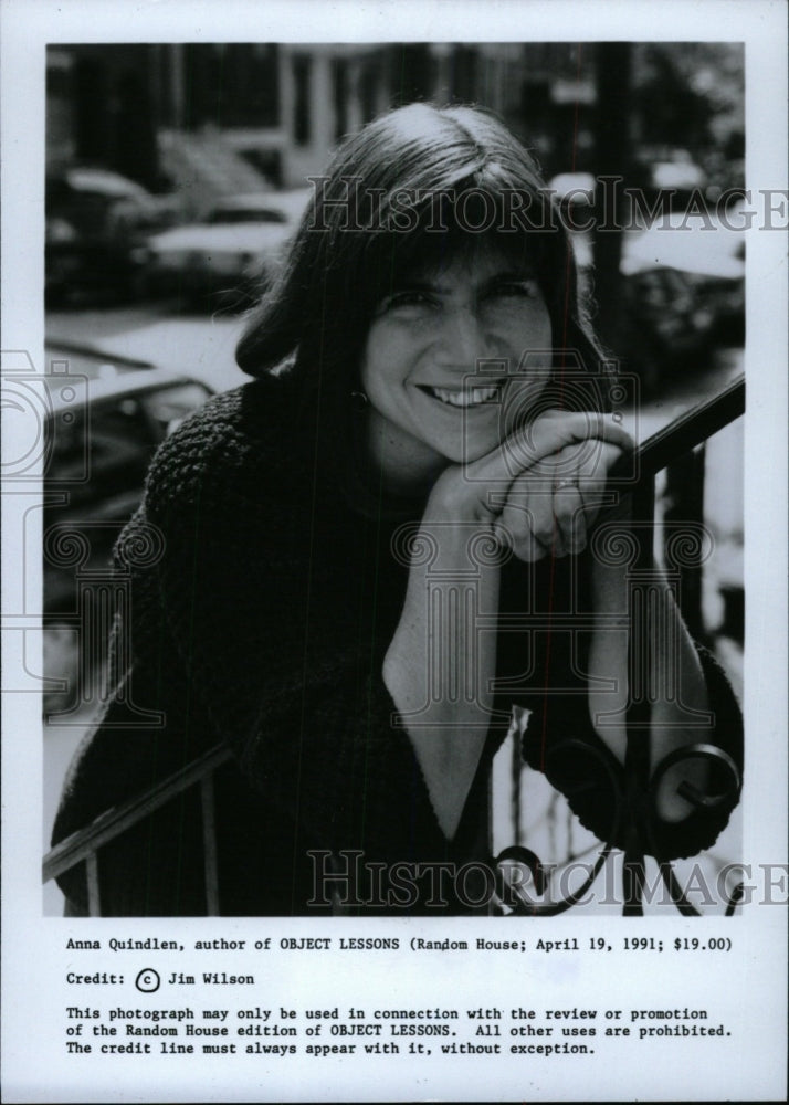 1991 Press Photo Anna Quindlen American Author Novel - RRW71825 - Historic Images