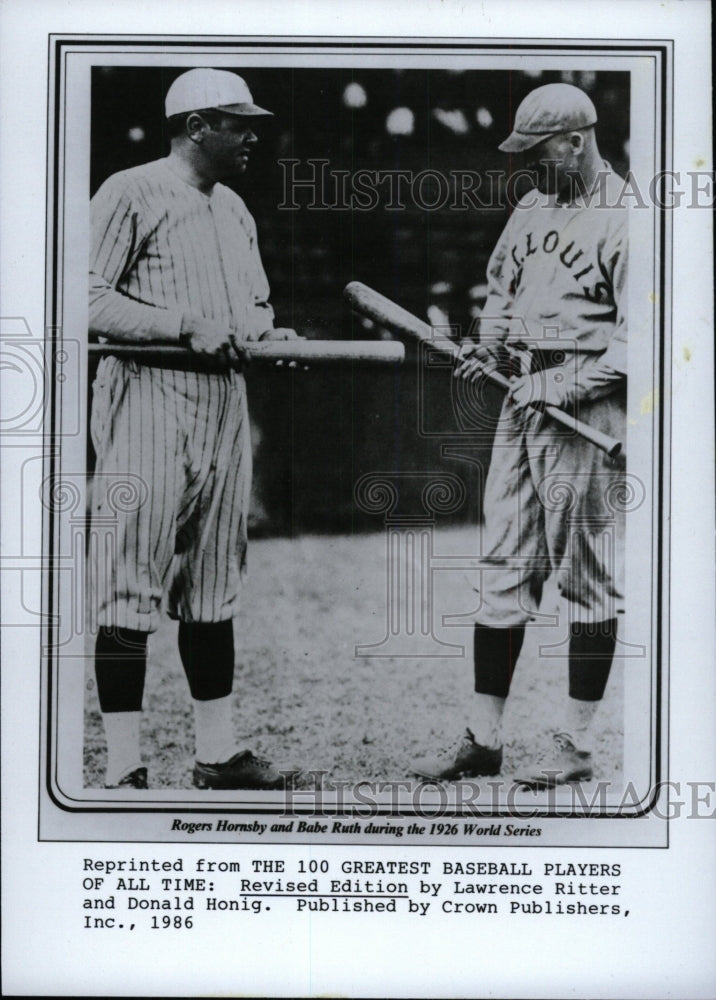 1986 Press Photo Lawrence Ritter Donald Honig Baseball - RRW71985 - Historic Images