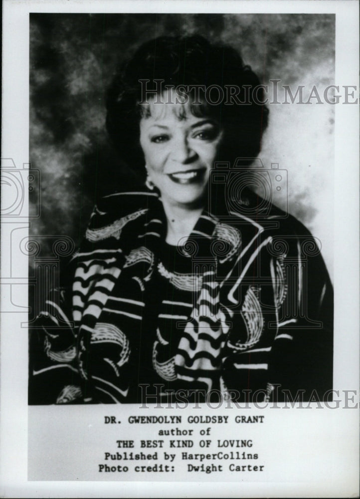 1997 Press Photo Dr.Gwendolyn Goldest Grant author Kind - RRW72065 - Historic Images