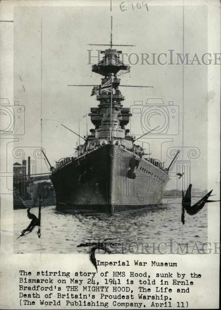 Press Photo Ernle Bradford Mighty Hood Bismarck Ernle - RRW72153 - Historic Images