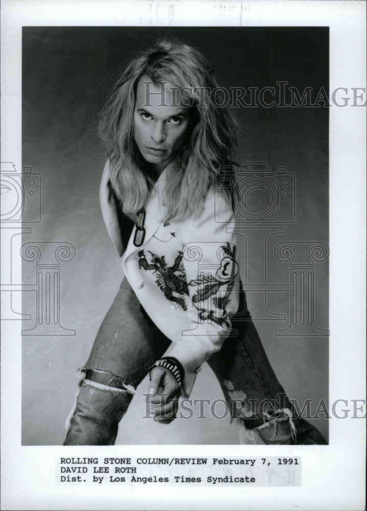 1991 Press Photo Singer David Lee Roth - RRW72261 - Historic Images