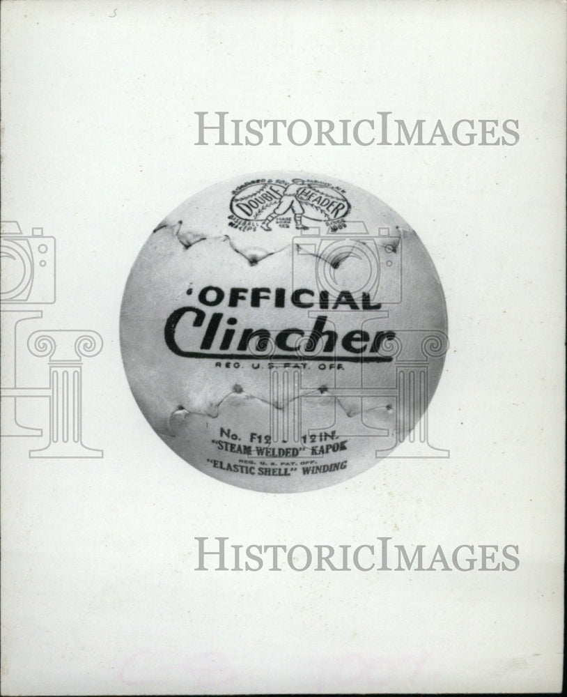 Press Photo Double Header Ball Official Clincher Steam - RRW73085 - Historic Images