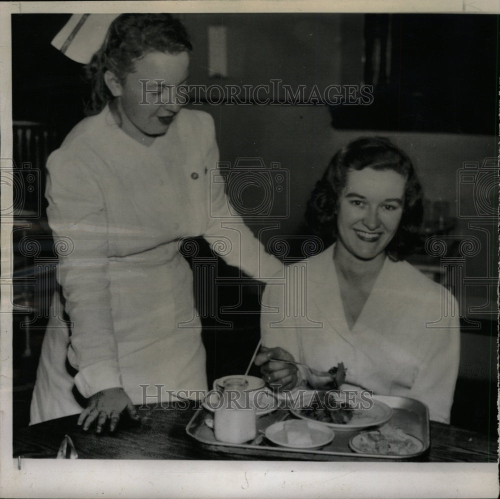 1946 Press Photo Hospital Menu Massachusetts Boston - RRW73303 - Historic Images