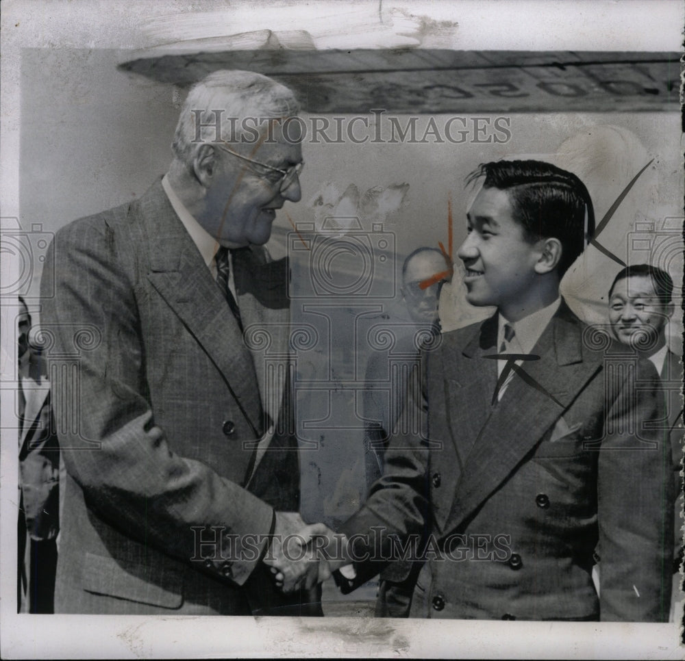 1953 Press Photo John Foster Dulles Prince Akihito - RRW73349 - Historic Images