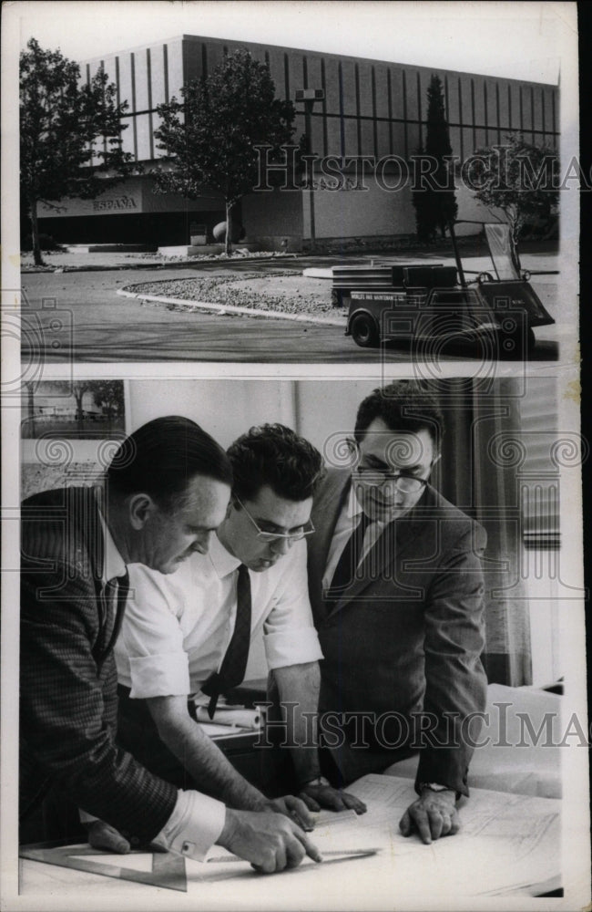 1966 Press Photo Spanish Pavilion dismantles Louis firm - RRW73551 - Historic Images