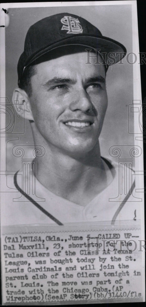 1962 Press Photo Dal Maxvill Shortstop Baseball - RRW73655 - Historic Images