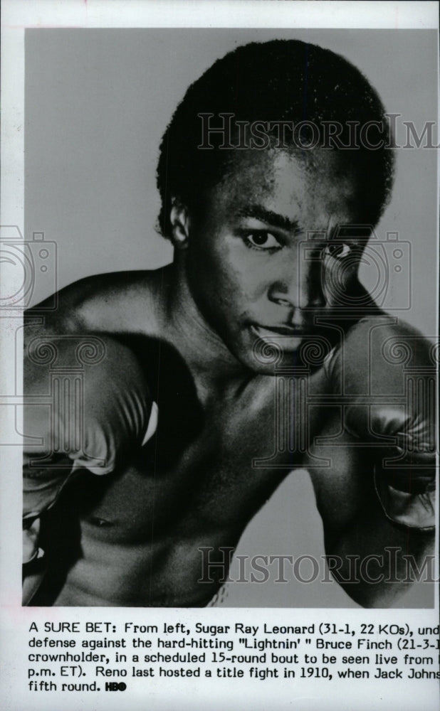 1982 Press Photo Sugar Ray Leonard Boxer Actor - RRW73733 - Historic Images